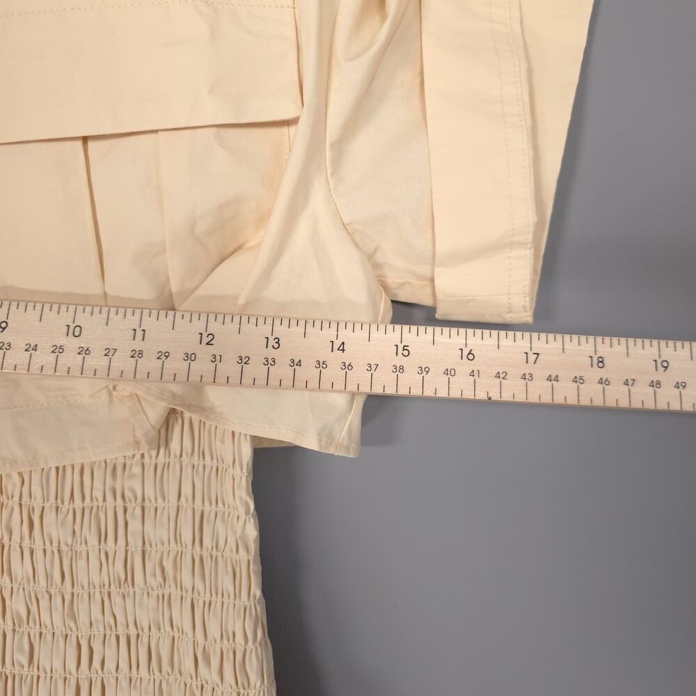 ANTHROPOLOGIE‎ MARE MARE Women’s New Mini Dress XS Khaki Utility Short Sleeve - Picture 5 of 14